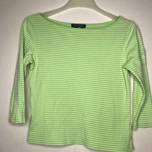 Ralph Lauren Green Stripped Shirt